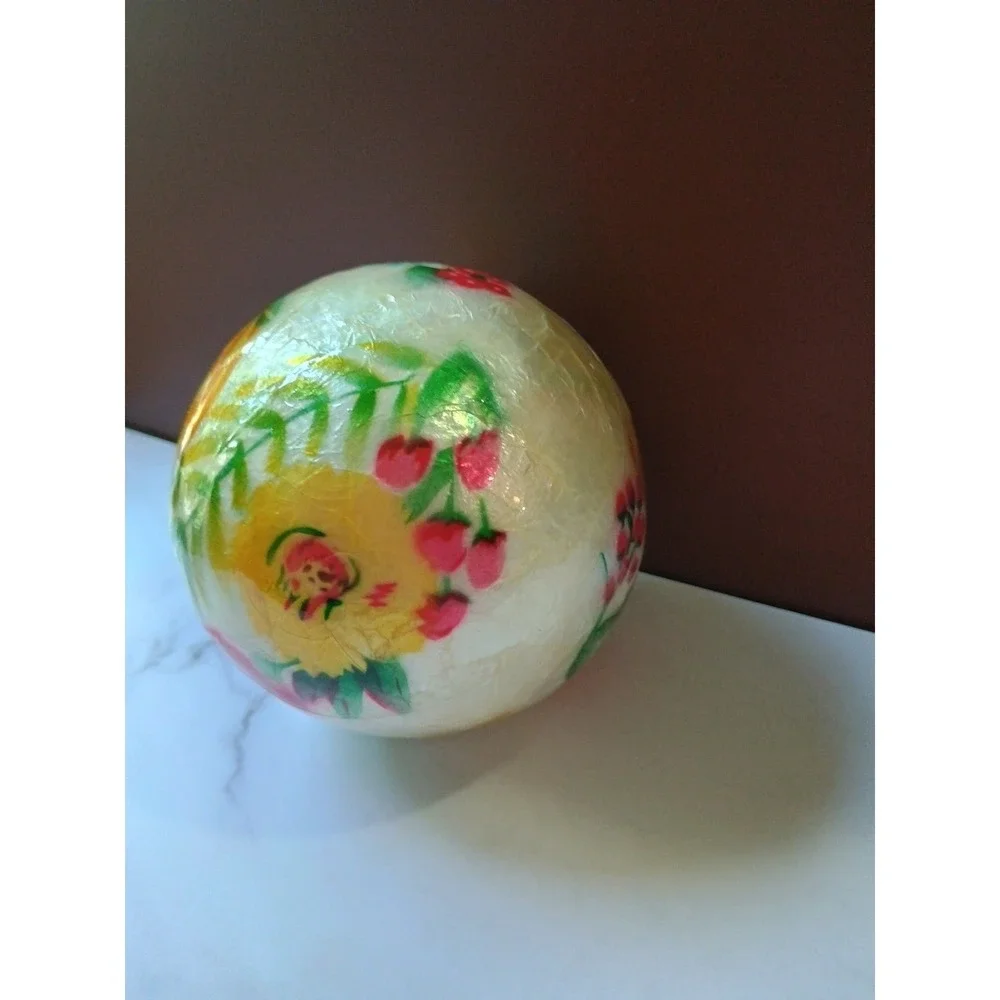 Pier 1 Imports Capiz Easter Bunny Decorative‎ Sphere Round Bunny Bow Tie